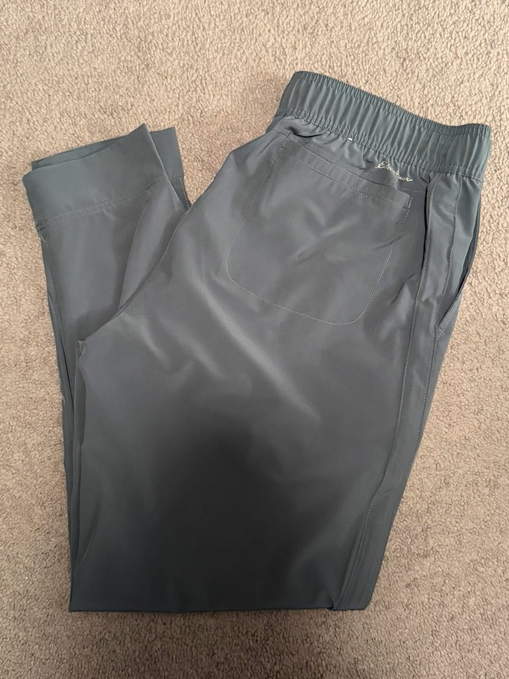 Women’s Eddie Bauer Elastic-Waist Performance Pants -  Gray/green color